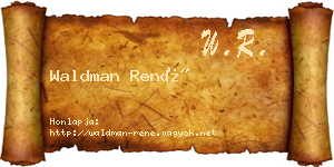 Waldman René névjegykártya